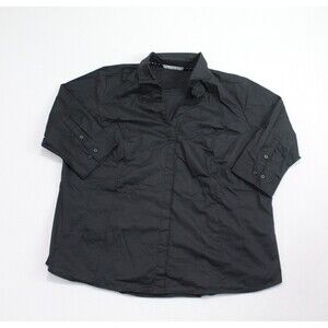 Lee Riders Women Black Button Up Casual Size 1X